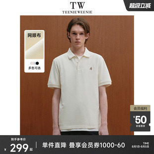 清新学院短袖 TeenieWeenie小熊男装 新款 POLO衫 T恤2025年夏季