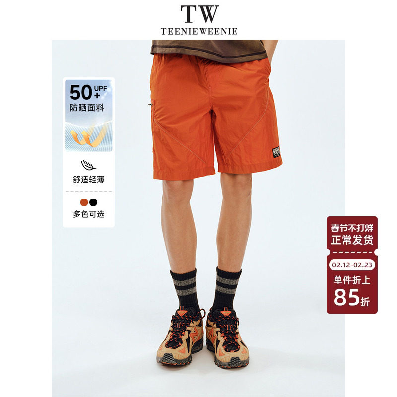 TeenieWeenie小熊男装短裤2025年夏季新款潮流户外运