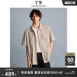 衬衫 TeenieWeenie小熊男装 夏季 宽松条纹工装 风休闲基础通勤短袖