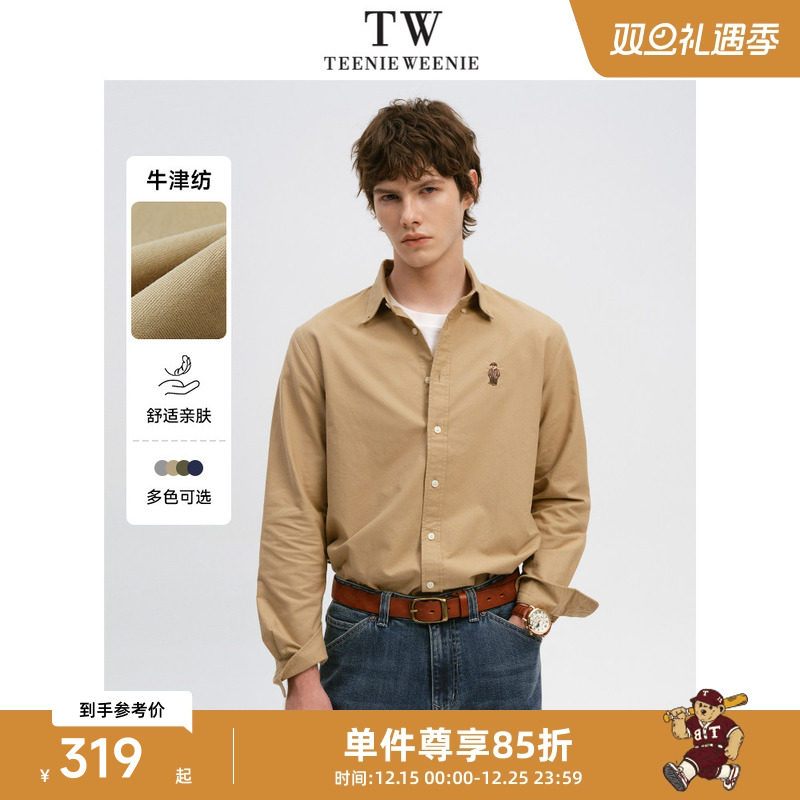 TeenieWeenie小熊男装长袖衬衫秋季休闲商务宽松复古上衣