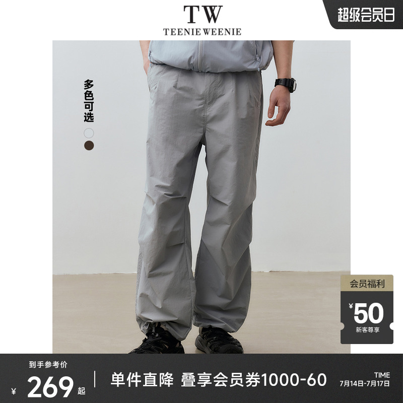 TeenieWeenie小熊男装秋季潮牌工装风休闲裤宽松直筒长裤