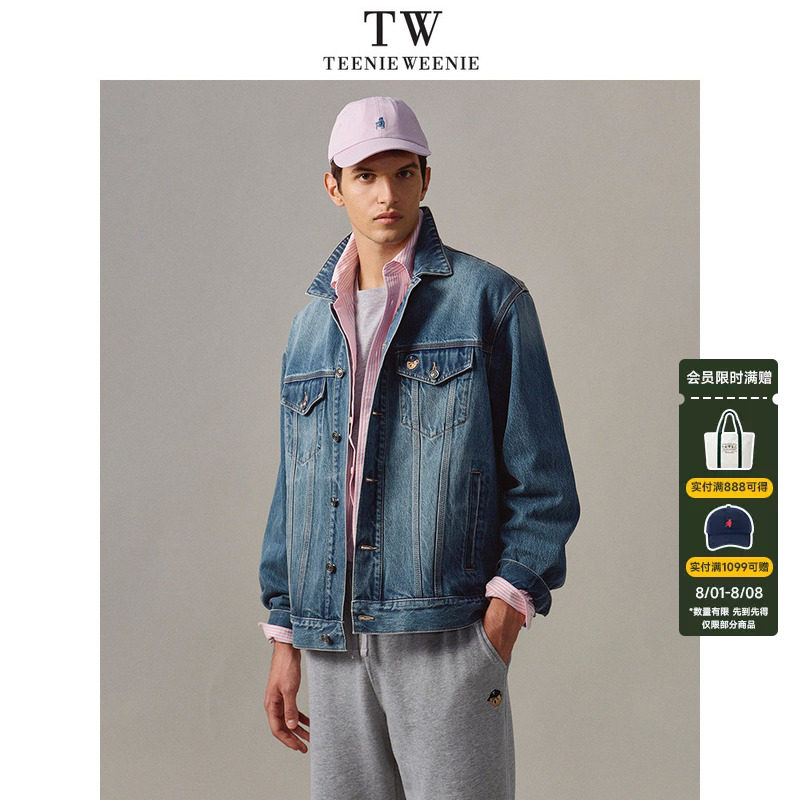 TeenieWeenie小熊男女同款外套2026春季新款潮流时尚复古牛仔上衣