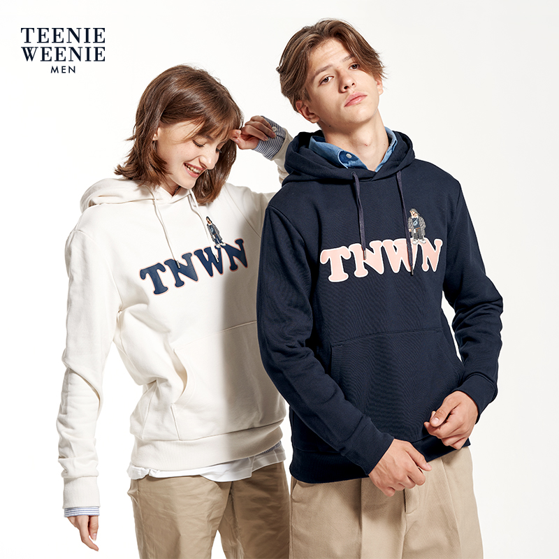 【薇娅推荐】TeenieWeenie小熊男装秋冬款宽松连帽情侣装卫ins潮