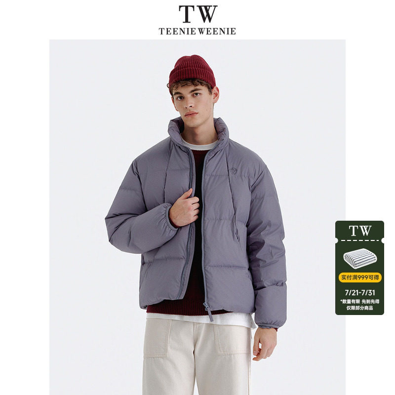 TeenieWeenie小熊男装三防鸭绒蓬松保暖立领加厚外套羽绒服男款