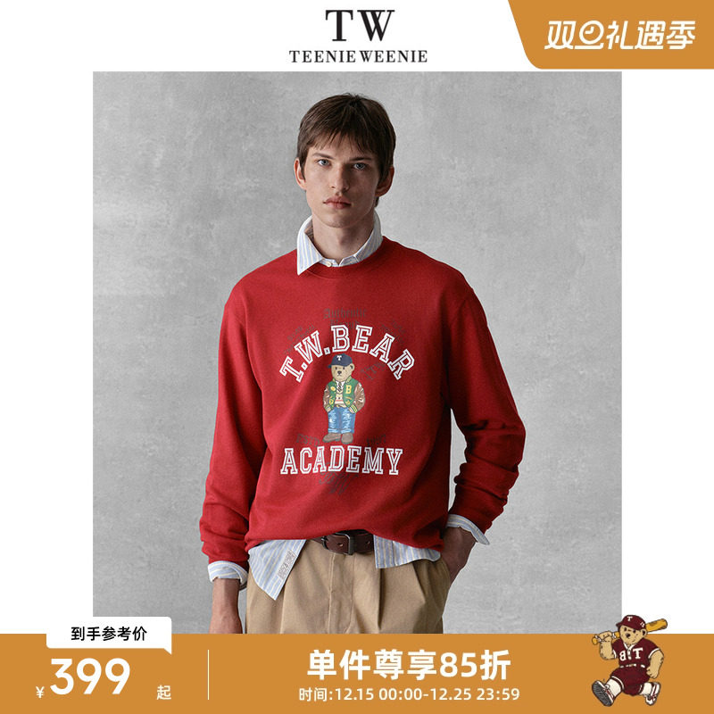 【圣诞穿搭】TeenieWeenie小熊男装休闲宽松380g圆领