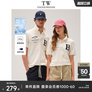 学院休闲时尚 TeenieWeenie小熊男装 新款 短袖 POLO上衣 凉感2025夏季