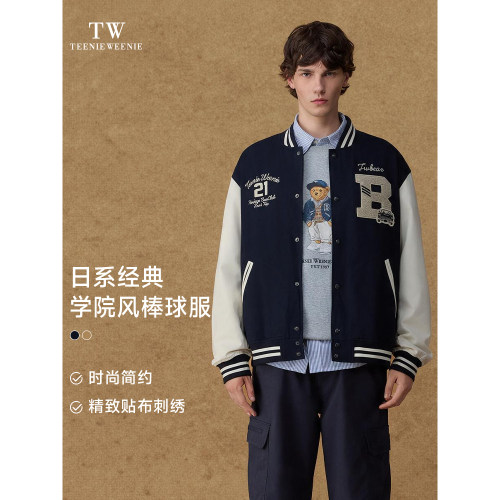 TeenieWeenie小熊男装外套休闲棒球夹克美式秋季高级新款学院风