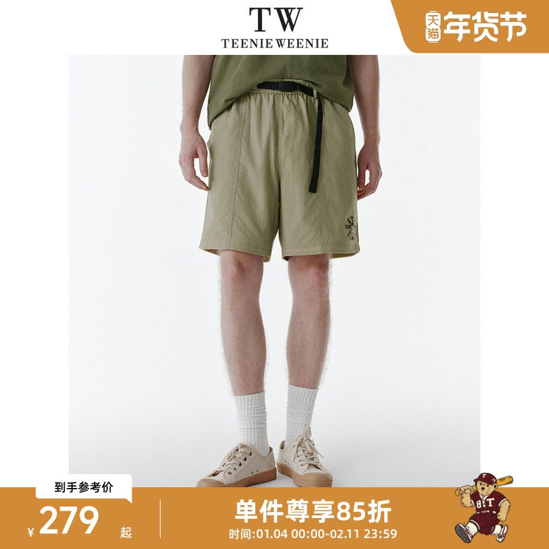 TeenieWeenie小熊男装时尚印花宽松直筒休闲工装短裤新款2026年春,淘宝优惠券,粉丝福利购,淘宝优惠卷