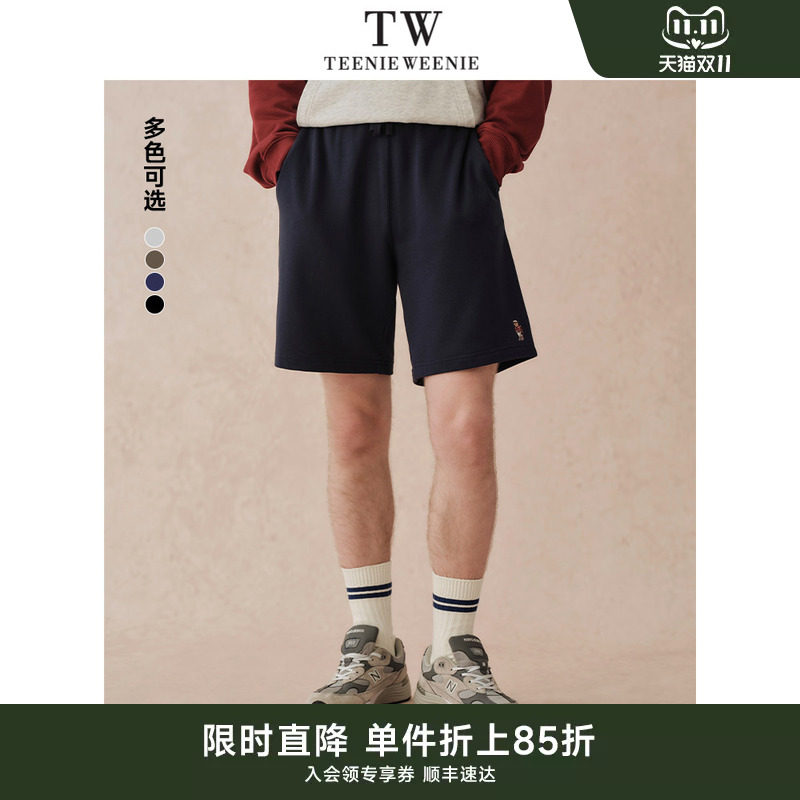 TeenieWeenie小熊男装卫裤夏新款基础休闲简约刺绣潮流五分裤