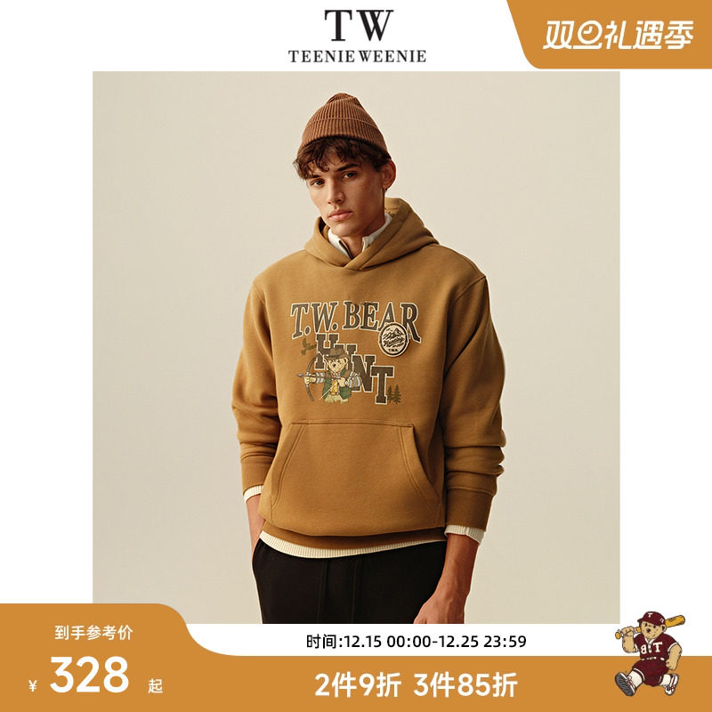 Teenie Weenie小熊男装宽松熊复古简约印花刺绣日系街头