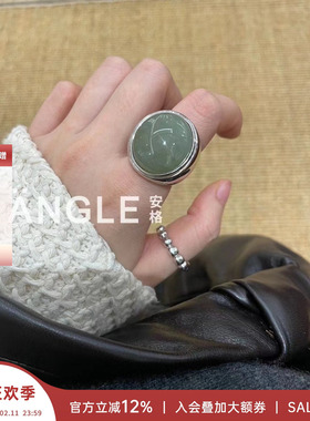 天然和田玉戒指百搭气质轻奢戒