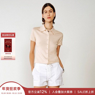 REDONE 安格集合店 25PF早秋纯色沙滩抽绳短裤POLO领短袖T恤衫