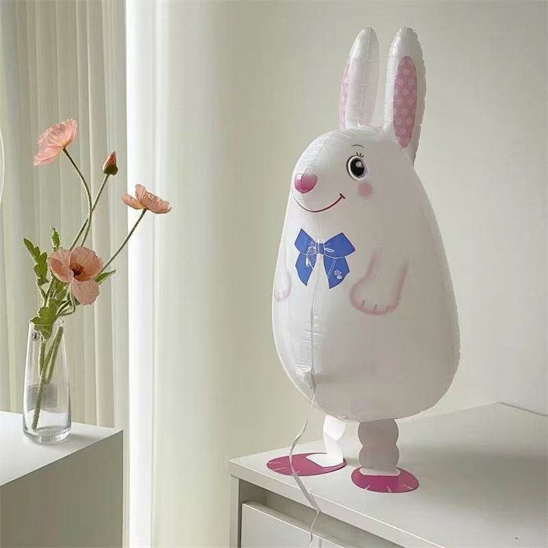 小白兔子走路气球活动场景布置装饰牵绳散步动物气球铝膜宠物气球,节庆用品/礼品,气球,淘宝优惠券,粉丝福利购,淘宝优惠卷