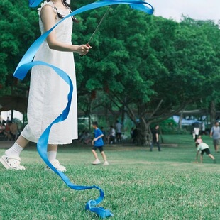 cos彩带二次元拍照道具艺术体操彩带幼儿园表演手持丝带棒飘带
