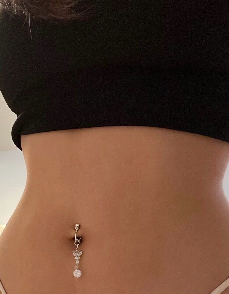 NO PIERCING NAVEL NAILS NO NEED TO PIERCE HOT GIRLS NICHE INS FIRE EUROPEAN AND AMERICAN HYPOALLERGENIC NON-POROUS ZIRCON FAKE NAVEL CLIPS