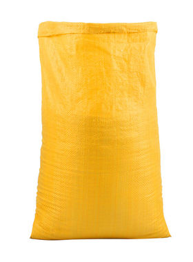 伏兴黄色编织袋蛇皮袋打包袋物流包装袋防汛沙袋中厚亮黄40*60cm5