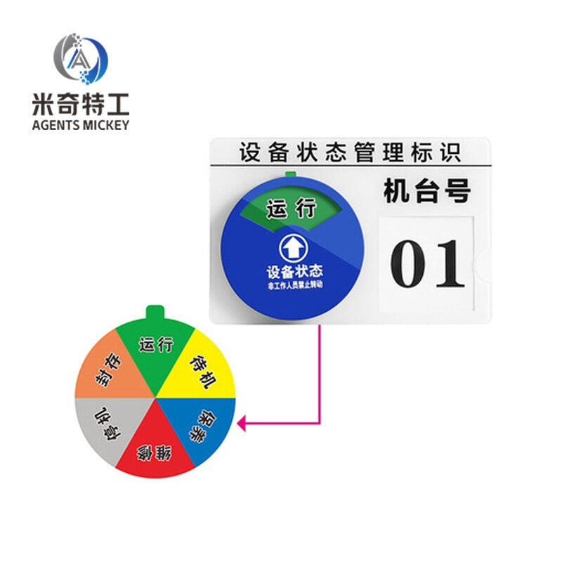 米奇特工（Agentsmickey）设备状态管理标识牌机械仪器运行状态亚