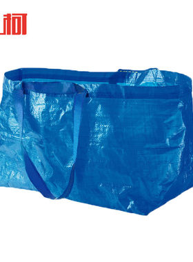 上柯W1194PP料蓝色船型手提编织袋打包袋可定制大号55X35X37cm(1