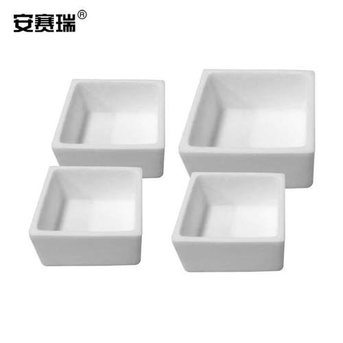 安赛瑞方形刚玉舟实验室99氧化铝管式炉用刚玉方舟瓷舟燃烧舟100