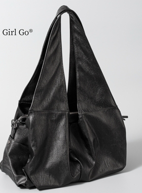 Go Girl Go落日漫游大容量托特包松弛感通勤单肩包慵懒风软斜挎包