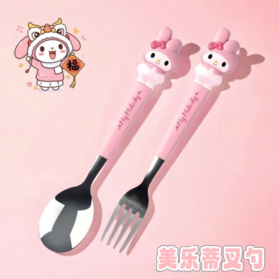 卡通美乐蒂304不锈钢叉勺