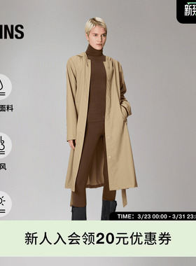 Rains 长款防水面料夹克外套风衣百搭通勤春夏男女A-line/12040