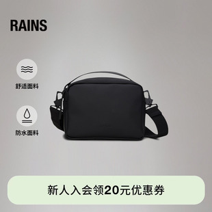 Rains 14100 防水面料单肩斜挎包手提拎包多功能带可拆卸肩带Box