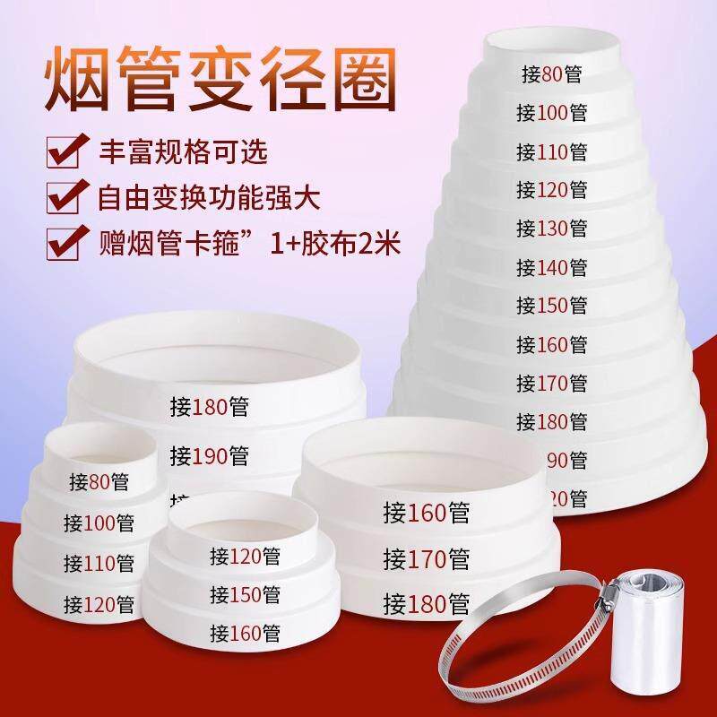 抽油烟机排烟管变径圈排风管大小转换接头厨房烟道管止逆阀变径器