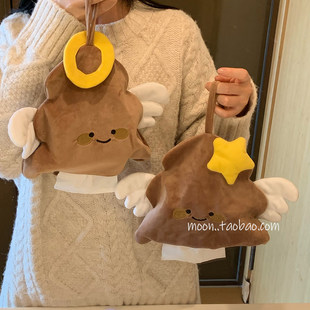 天屎宝宝创意悬挂式纸巾袋可爱布艺卫生间纸巾盒便捷车载抽纸袋