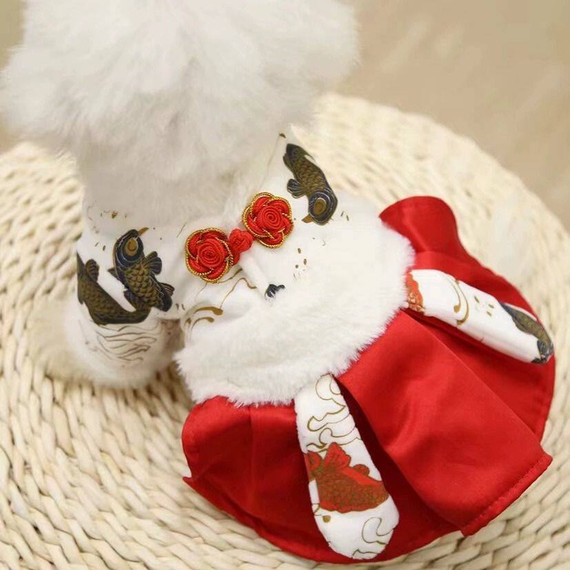 猫咪衣服新年喜庆汉服秋