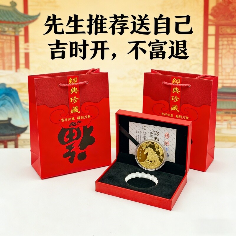 2026马年生肖金币本命年纪念币礼盒套装新年贺岁礼品新年礼物热销