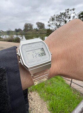 卡西欧小方块电子表 甜茶同款 经典款男女学生 F-91WS-7D/F-91W-1