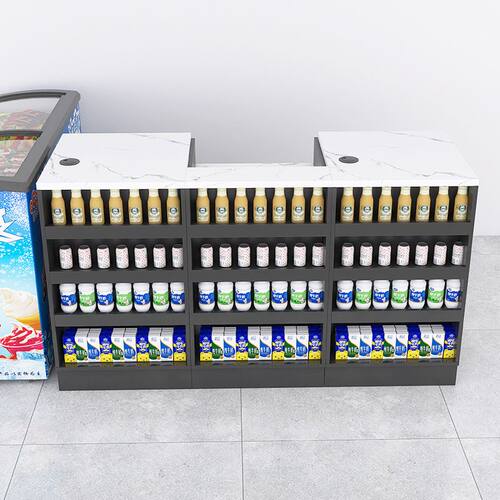 定制超市收银台便利店母婴店柜台药店零食店简约小型转角组合吧台