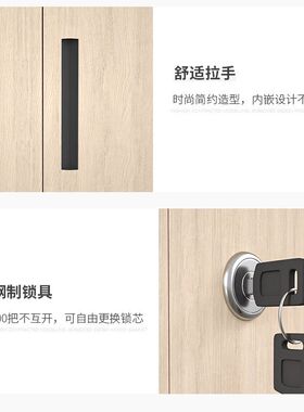 文件柜铁皮柜钢制办公档案资料存放柜器械收纳柜书柜黄色木纹转印