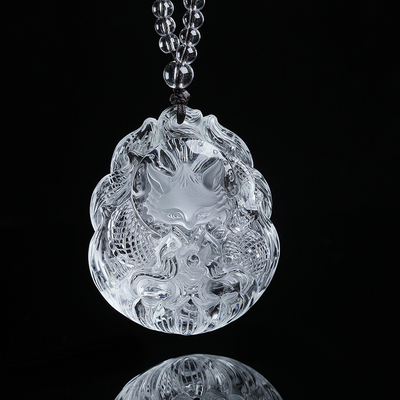 白粉黄水晶九尾蛇狐狸