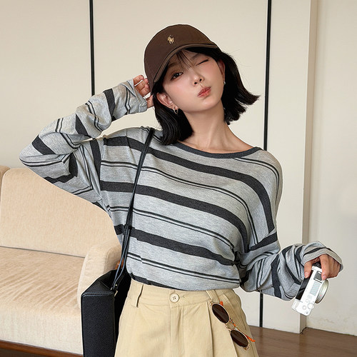 TOANDFRO / 2026早秋松弛感条纹针织衫女