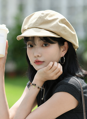 TOANDFRO / 2025宽版复古八角帽大头围画家帽女