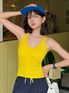 TOANDFRO / 2026春夏黄色吊带背心女带胸垫