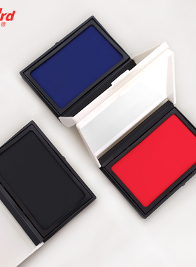 戈德亚信快干原子印台会计盖章速干红蓝黑色空白长方形塑料耐用印尼加原子油按手印红胶皮章水晶章沾用印台