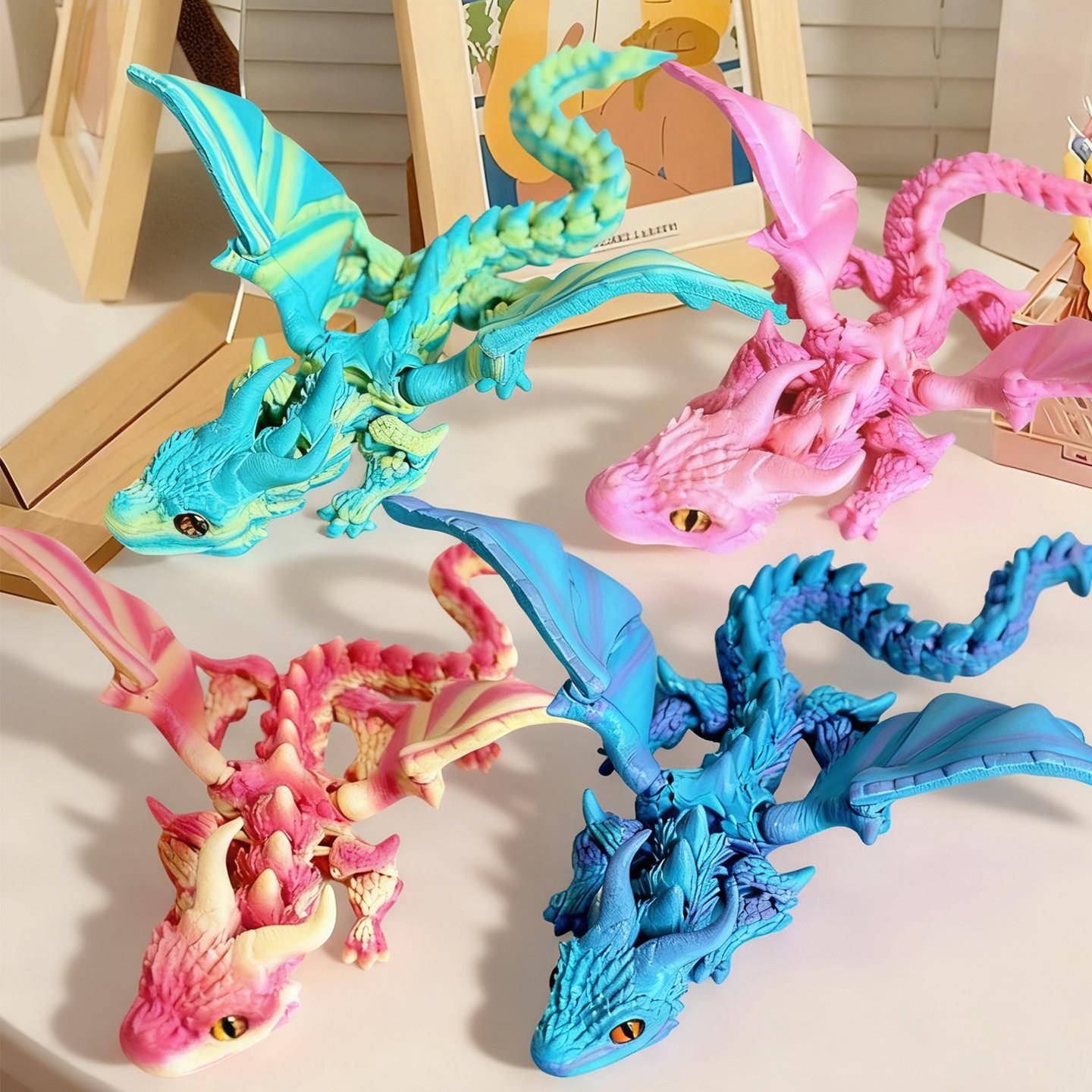 新款3d打印的龙玩具男孩