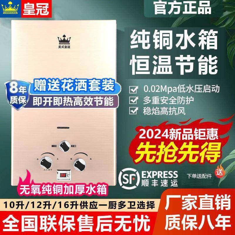 【官方正品】节能燃气热水器管道天然气液化气煤气家用强排式恒温