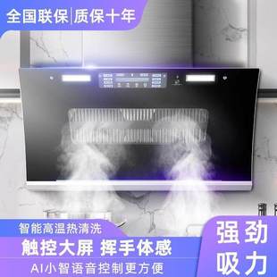典雅好太太抽油烟机家用厨房大吸力双电机抽烟机壁挂式侧吸油清洗