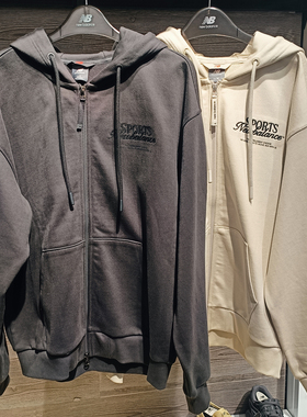 New Balance NB男子连帽简约宽松卫衣25秋款保暖运动开衫MDF31191