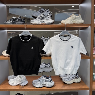 MLB女款夏季透气圆领针织T恤