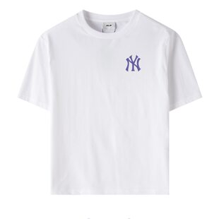 MLB 26夏儿童男女童凉感NY后背大标圆领透气运动T恤短袖7ATSB3563