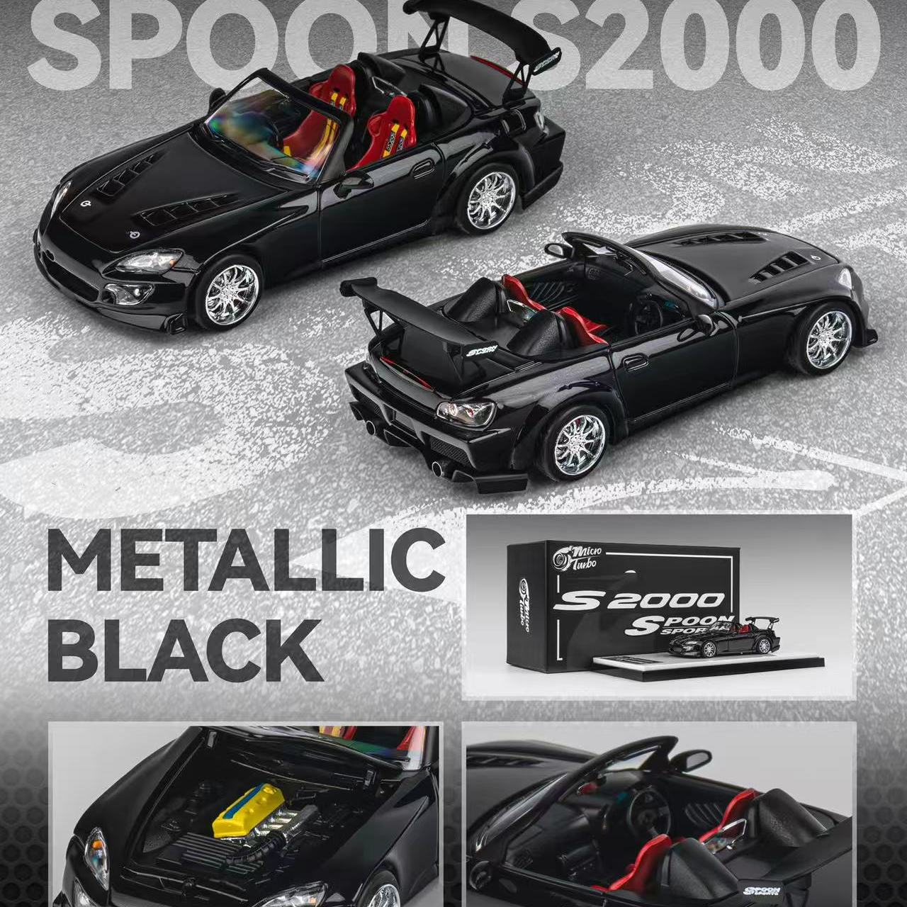 MT本田S2000spoon开盖合金车