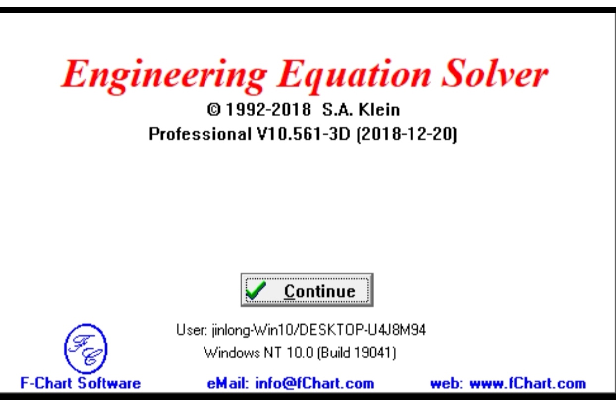 Engineering Equation Solver Pro 10.561（EES）方程求解软件