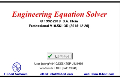 Engineering Equation Solver Pro 10.561（EES）方程求解软件