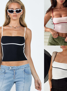 2024年季新品性感修身露腰吊带小背心