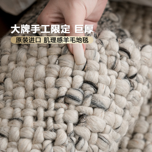 进口手工羊毛地毯无胶中古风轻奢高级感客厅卧室毯古臻 原野追逐